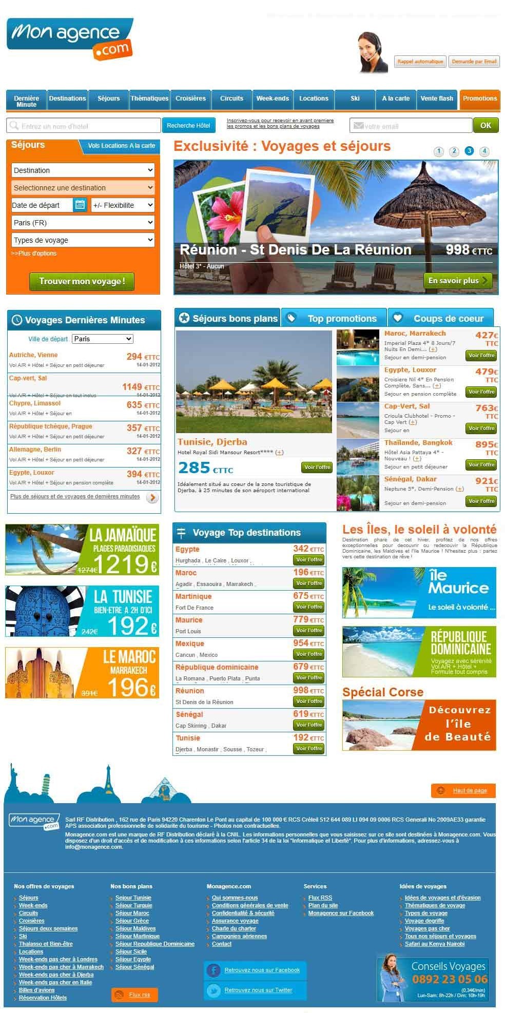 Version agrandie du site en 2011